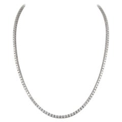 Alexander 25.17 Carat Diamond Tennis Necklace 18 Karat White Gold