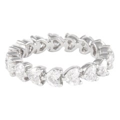 Alexander 2.57ct Heart Diamond D/E VVS Eternity Band Platinum
