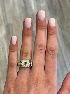 Alexander Beverly Hills 2.68ct Fancy Dark Green Brown Multi Diamonds Ring 18k