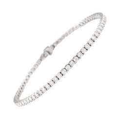 Alexander 2.83 Carat Diamond Tennis Bracelet 14 Karat White Gold