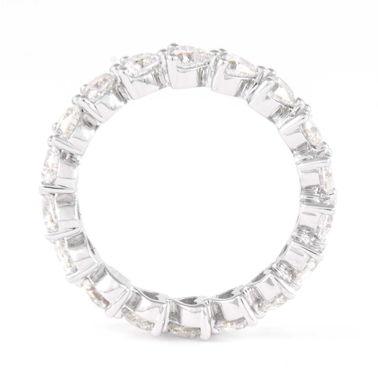 Alexander Alexander: Platin-Eternity-Ring, 2,90 Karat Herz Diamant D/E VVS (Herzschliff) im Angebot