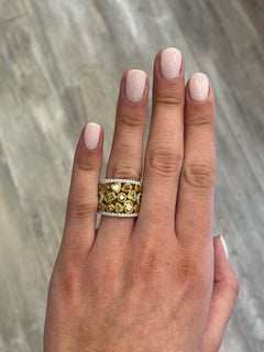 Alexander Beverly Hills 3.21ct Multi Color Diamond Ring 18k Two Tone