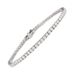 Alexander 3.54 Carat Diamond Tennis Bracelet 18 Karat White Gold