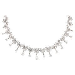 Alexander 38.01 Carat Multi Diamond Necklace 18 Karat White Gold Alexander 38.01 Carat Multi Diamond Necklace 18 Karat White Gold