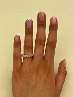 Alexander Beverly Hills 3.80ct Asscher Cut Diamond D/E VS Eternity Band 18k 6.75
