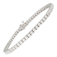 Alexander 3.89 Carats Diamond Tennis Bracelet 18 Karat White Gold