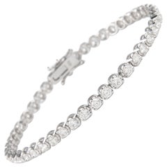 Alexander Bracelet tennis en or blanc 18 carats avec diamants de 4,00 carats