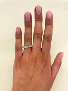 Alexander Beverly Hills 4.12ct Asscher Diamond D/E VVS Eternity Band Platinum