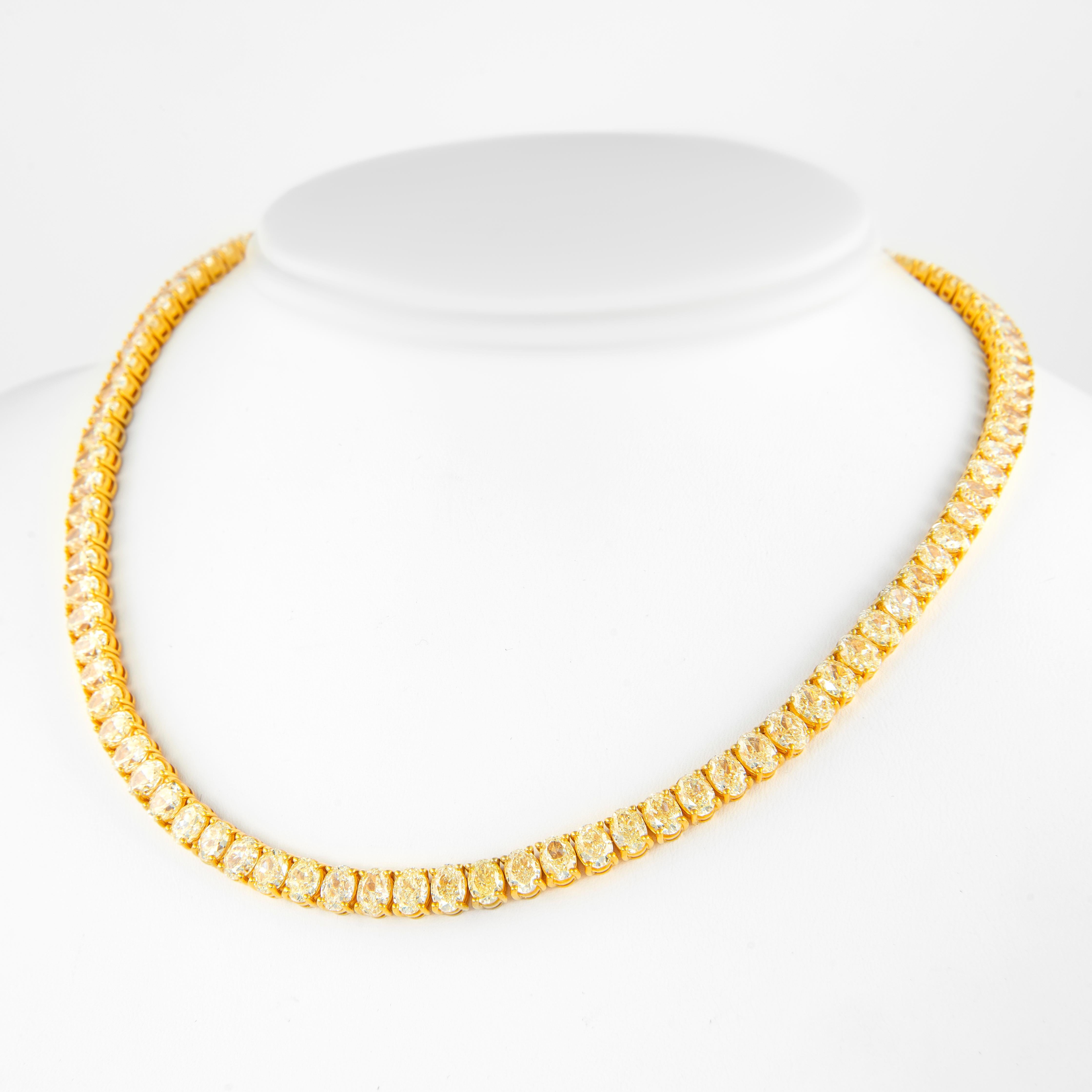 yellow diamond tennis chain