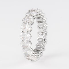 Alexander Beverly Hills 4.46ct F VS Oval Cut Diamond Eternity Band 18k s.5.5