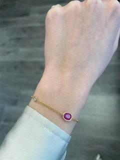 Alexander Beverly Hills 4,48ct Rubin & Diamanten durch die Yard Armband 18k