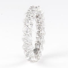 Alexander Beverly Hills 4.52ct F VS Oval Cut Diamond Eternity Band 18k S-6