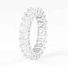 Alexander Beverly Hills 4.59ct D/E VS Radiant Cut Diamond Eternity Band 18k 6.25