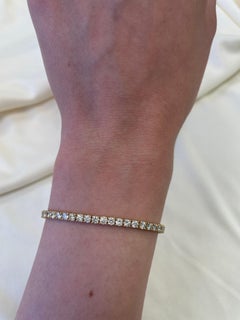 Alexander 4.82 Carats Diamond Tennis Bracelet 18-Karat Yellow Gold