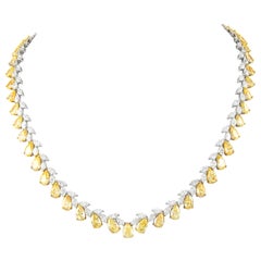 Alexander 50.14 Yellow and White Diamond Necklace 18k White 
YellowGold