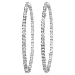Alexander 5.04 Carat Diamond Hoop Earrings White Gold
