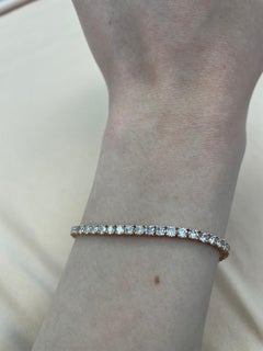 Alexander Beverly Hills Tennisarmband aus 14k Roségold mit 5,18 Karat Diamanten