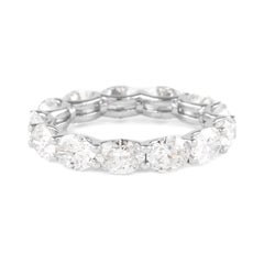 Alexander Beverly Hills 5,39ct Oval Diamant Ost West Hälfte Ewigkeit Band 18k s.7