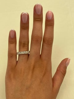 Alexander Beverly Hills 5,48ct Asscher Cut Diamond D/E VVS Eternity Band 18k 5.5