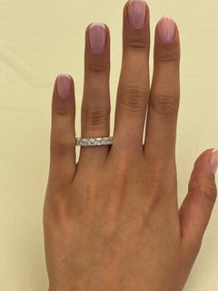 Alexander Beverly Hills 5.71ct Asscher Cut Diamond D/E VVS Eternity Band 18k 5.5