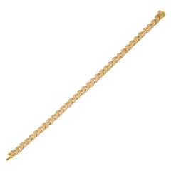 Alexander Alexander: 18 Karat Gelbgold-Gliederarmband mit 5,78 Karat kubanischem Diamant