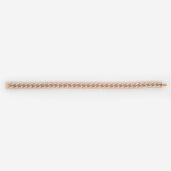 Alexander 6.20 Carat Diamond Cuban Link Bracelet 18 Karat Rose Gold