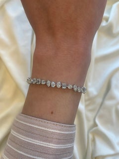 Alexander Bracelet multi-diamants de 7,73 carats en or blanc 18 carats