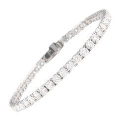 Alexander 7.74 Carat Diamond Tennis Bracelet 18 Karat White Gold