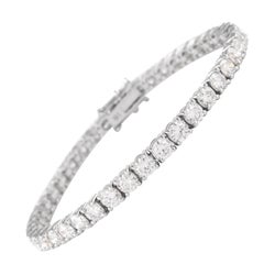 Alexander 8.64 Carat Diamond Tennis Bracelet 14 Karat White Gold