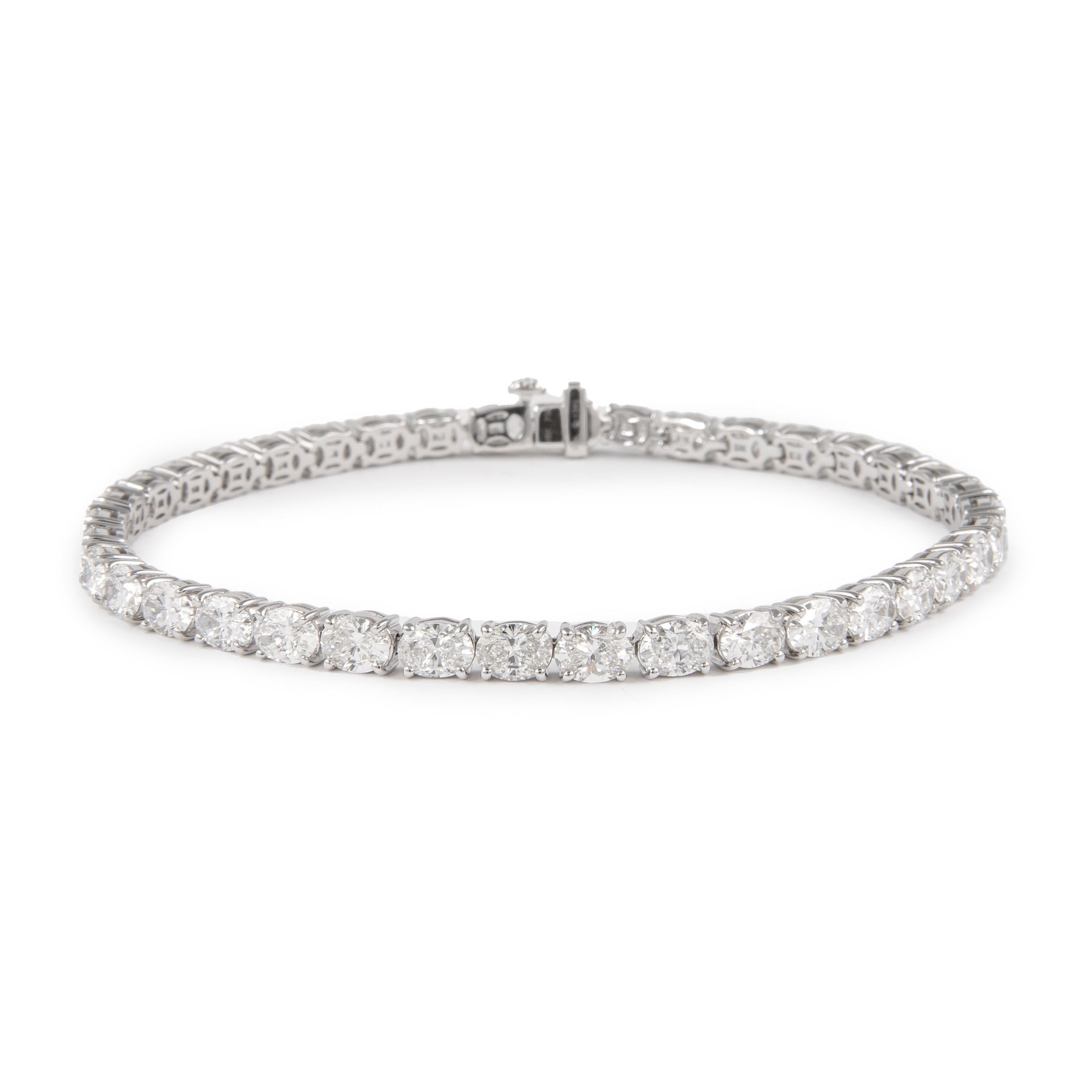 oval cut diamond tennis bracelet
