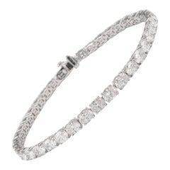 Alexander 9.15 Carat Oval Diamond East-West Tennis Bracelet 18-Karat White Gold