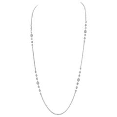 Alexander 9.79 Carat Diamond Tennis Necklace 18 Karat White Gold