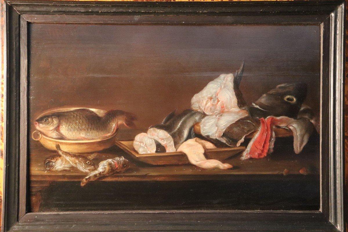"Alexander Adriaenssen (1587-1661). Still Life With Fish"
By Alexander ADRIAENSSEN (1587-1661). Still life with fish", oil on panel, 50.5 x 76.5 cm 
