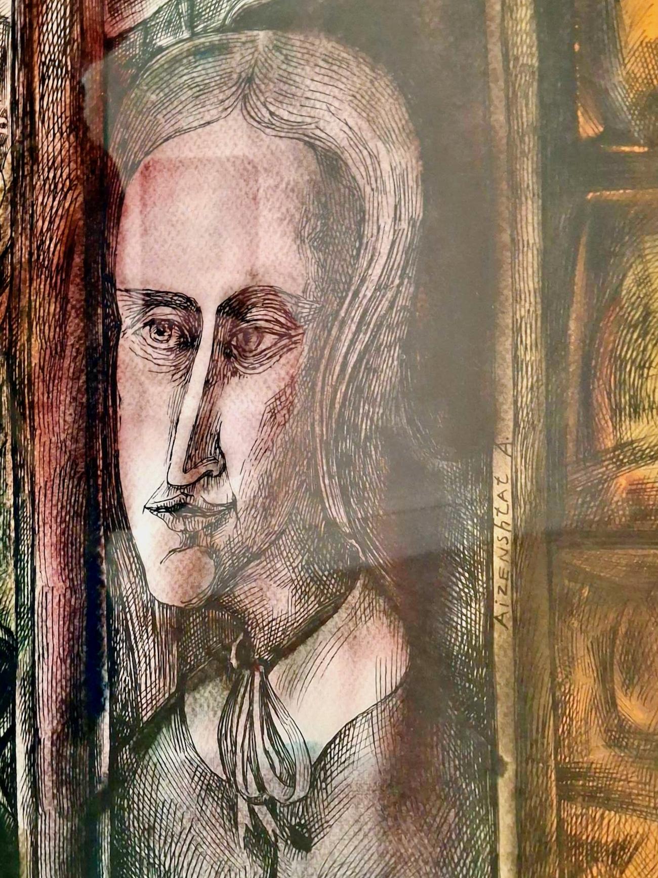 Metaphysical Expressionism in Watercolor For Sale 1