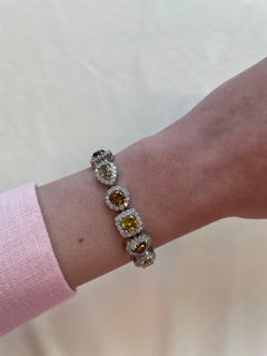 Alexander All GIA 18.99ct Multi Fancy Deep-Fancy Color Diamond Bracelet 18k