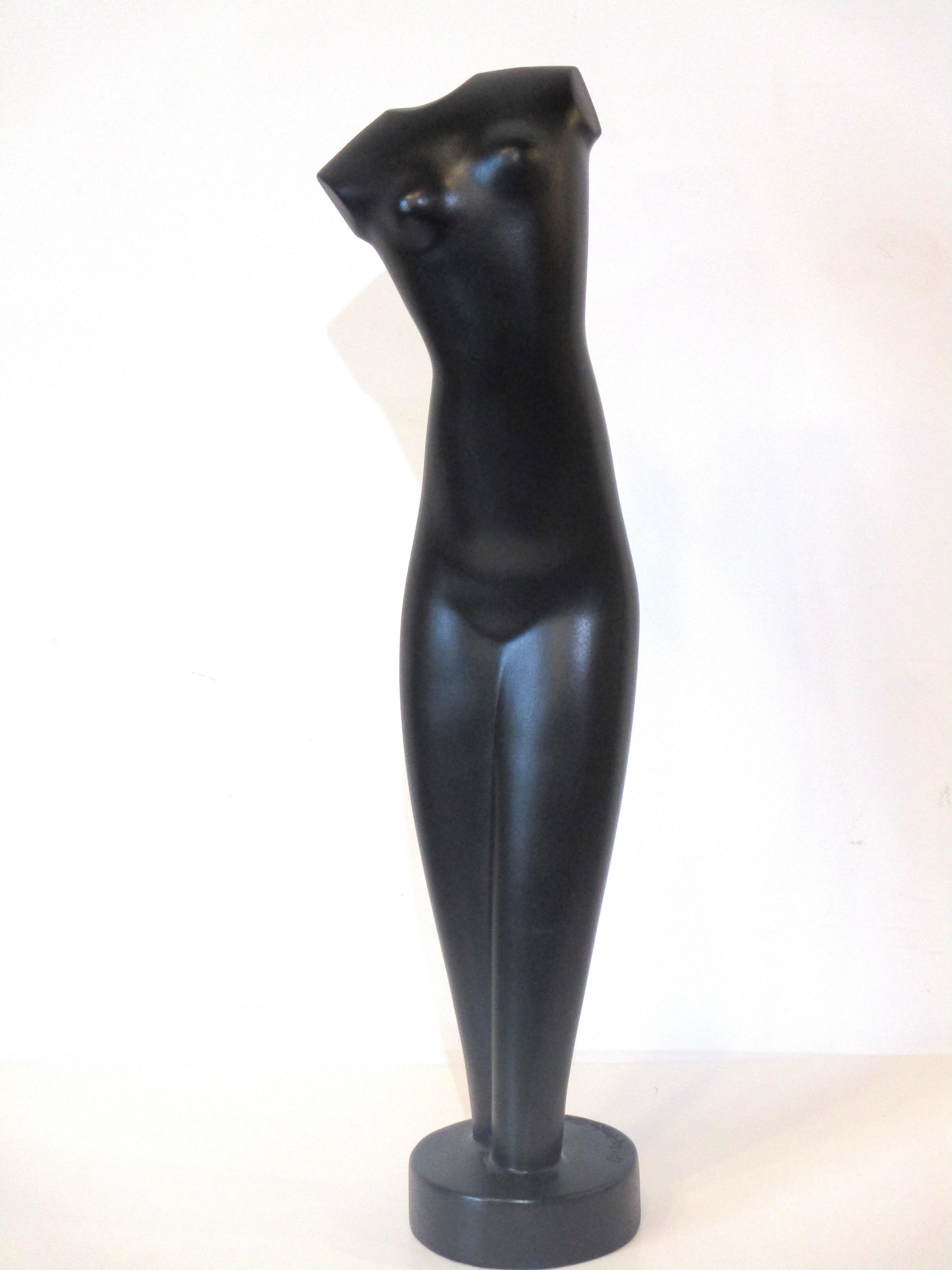 Mid-Century Modern Alexander Archipenko Hollywood Torso Sculpture Nude 1948
