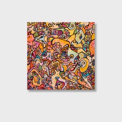 Una pintura abstracta cubista, "Conoce el amanecer"
