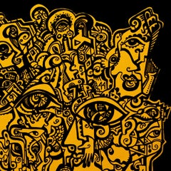 Un dipinto cubista astratto, "Mutaforma"