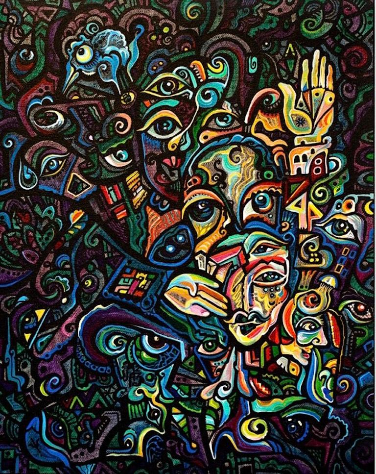 Alexander Arshansky Abstract Painting - A Cubist Artwork "Blessed"