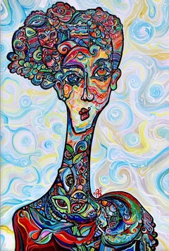 Kubistisches Porträt „Eine Frau im Dienste“