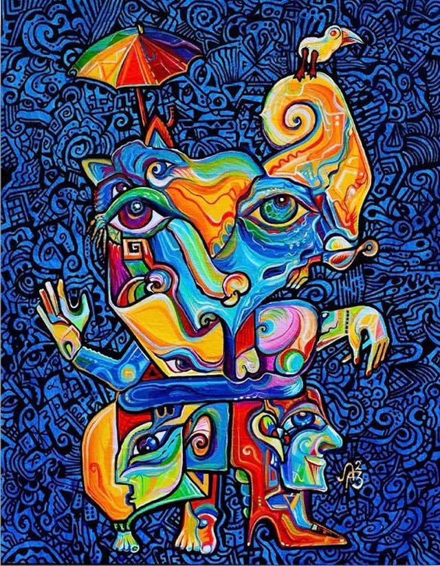 Alexander Arshansky - Biomorphic Cubist Painting,