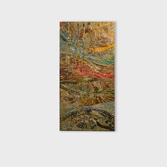 Un'opera d'arte astratta testurizzata, "Deserto".