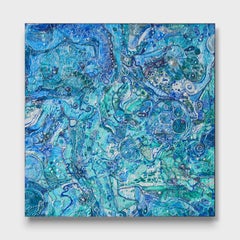 Un'opera d'arte astratta testurizzata, "Tempesta tropicale".