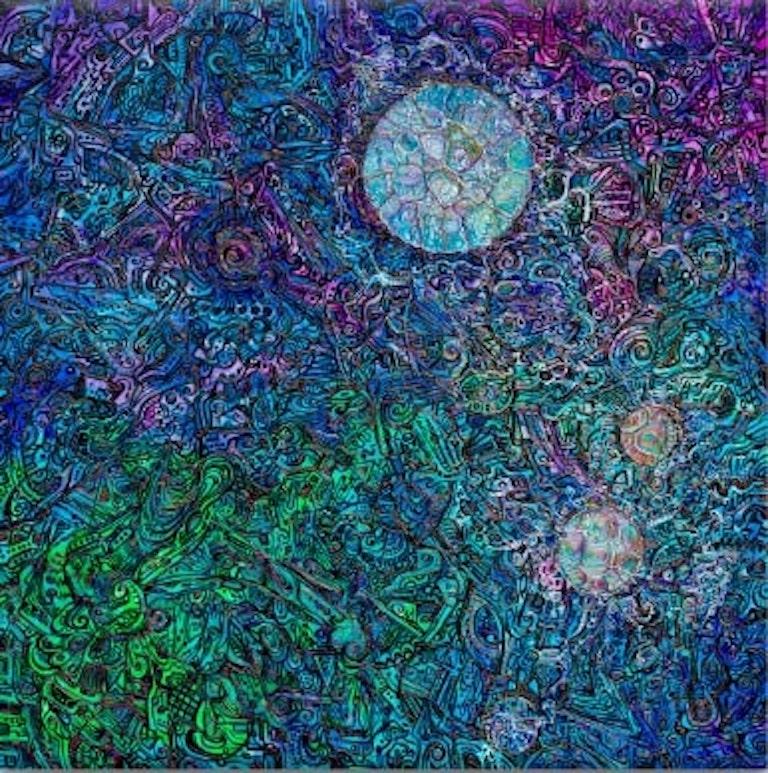 Alexander Arshansky Abstract Painting - A Textural Abstract Paitning, "Birth of a Universe"
