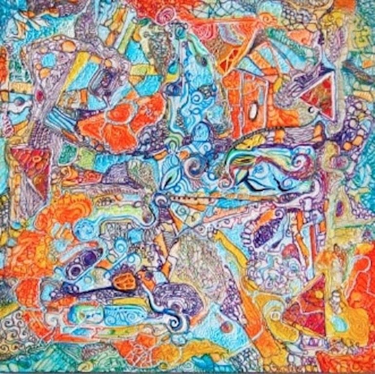 This is a one of a kind original abstract acrylic painting on canvas by San Diego artist, Alexander Arshansky. Its dimensions are 20"x 20"x1.5". It is unframed. A Certificate of Authenticity will follow the delivery of this piece.

This is an