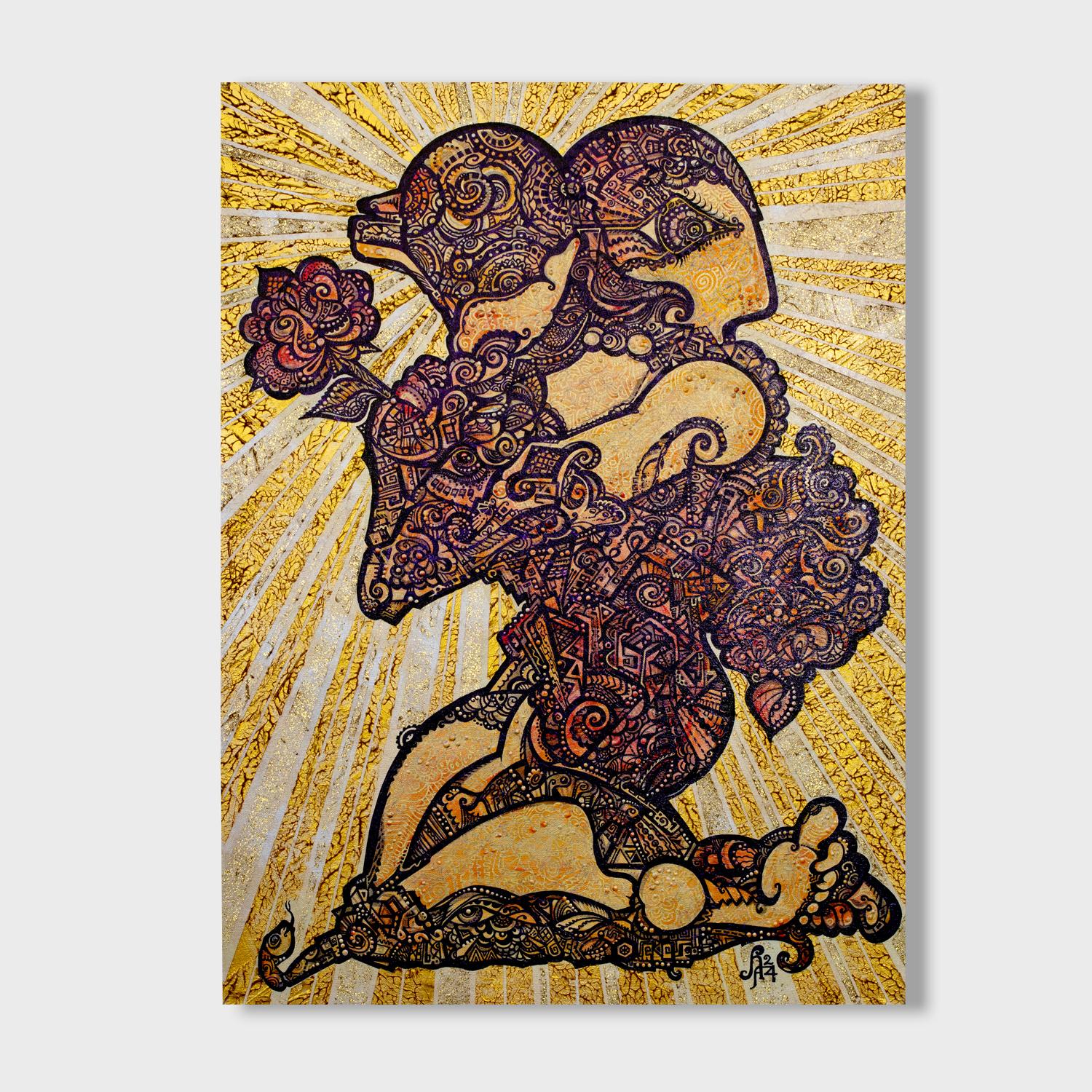 This is a one-of-a-kind original cubist painting by San Diego artist, Alexander Arshansky. Its dimensions are 30"x40"x1.5". It is unframed. A Certificate of Authenticity will follow the delivery of this piece.

Arshansky's artwork tells stories