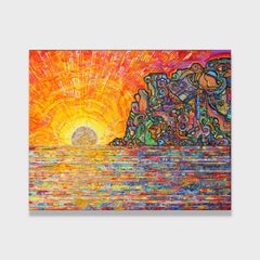 Quadro cubista biomorfico, "Torrey Pines