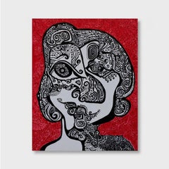 „Chaotisches“ kubistisches Gemälde, Acryl auf Leinwand, 50,8 x 40,6 cm, 2026