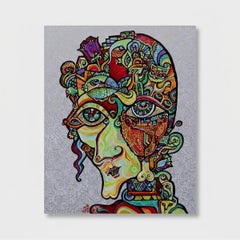 "Claude", Original Cubist Acrylic Painting, 20x16 Inches, 2026
