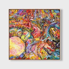 "Auctus", Abstract Painting, Acrylic on Canvas, Framed, 2010s
